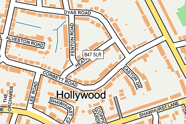 B47 5LR map - OS OpenMap – Local (Ordnance Survey)