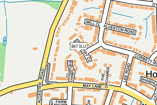 B47 5LU map - OS OpenMap – Local (Ordnance Survey)