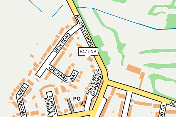 B47 5NB map - OS OpenMap – Local (Ordnance Survey)