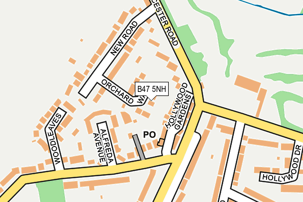 B47 5NH map - OS OpenMap – Local (Ordnance Survey)