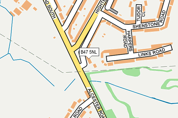 B47 5NL map - OS OpenMap – Local (Ordnance Survey)