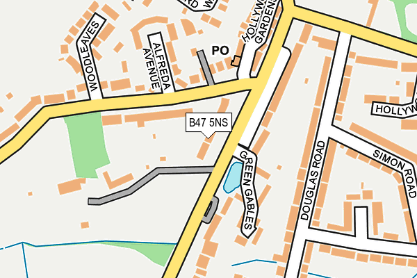 B47 5NS map - OS OpenMap – Local (Ordnance Survey)
