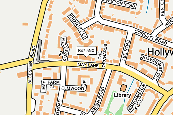 B47 5NX map - OS OpenMap – Local (Ordnance Survey)
