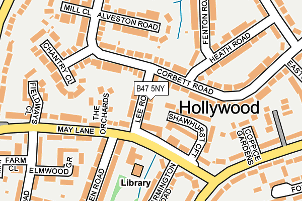 B47 5NY map - OS OpenMap – Local (Ordnance Survey)