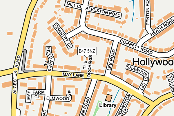 B47 5NZ map - OS OpenMap – Local (Ordnance Survey)