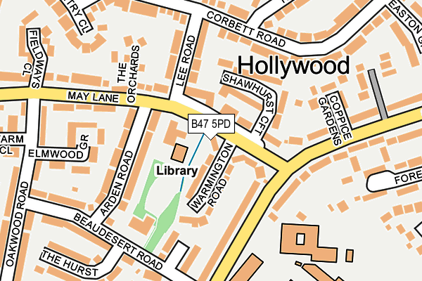 B47 5PD map - OS OpenMap – Local (Ordnance Survey)