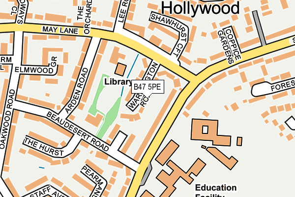 B47 5PE map - OS OpenMap – Local (Ordnance Survey)