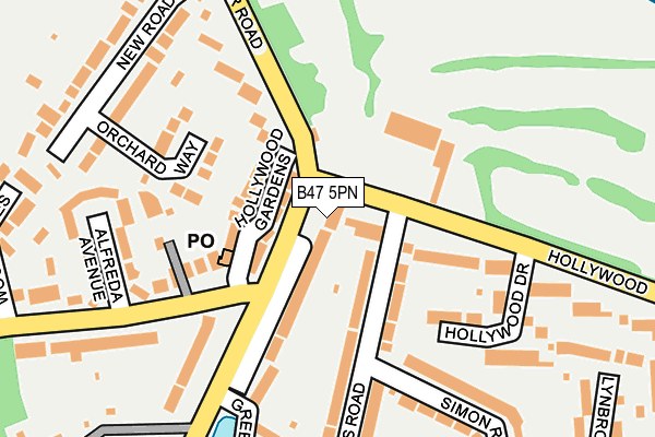 B47 5PN map - OS OpenMap – Local (Ordnance Survey)