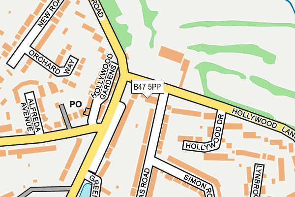 B47 5PP map - OS OpenMap – Local (Ordnance Survey)