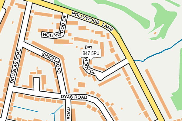 B47 5PU map - OS OpenMap – Local (Ordnance Survey)