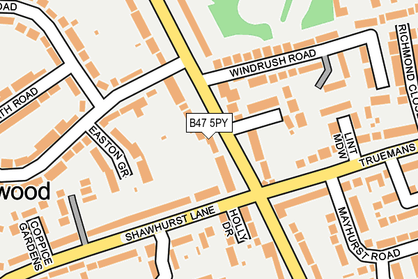 B47 5PY map - OS OpenMap – Local (Ordnance Survey)