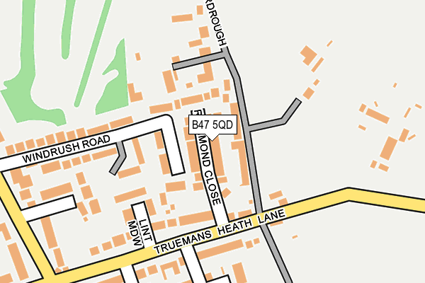 B47 5QD map - OS OpenMap – Local (Ordnance Survey)