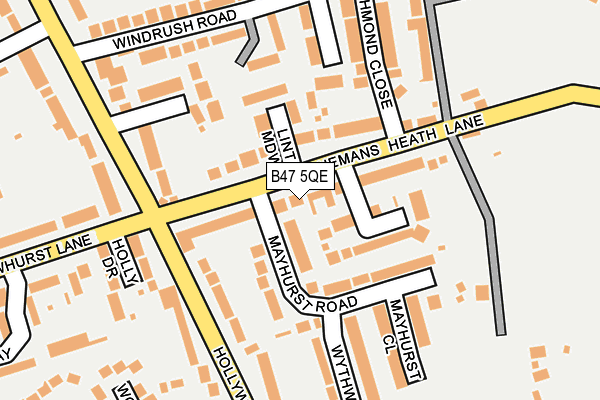 B47 5QE map - OS OpenMap – Local (Ordnance Survey)
