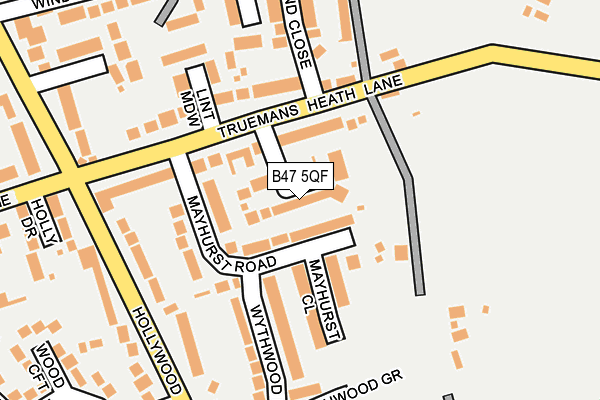 B47 5QF map - OS OpenMap – Local (Ordnance Survey)