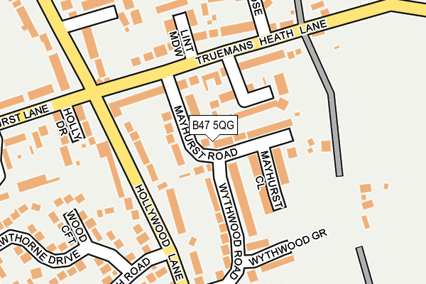 B47 5QG map - OS OpenMap – Local (Ordnance Survey)