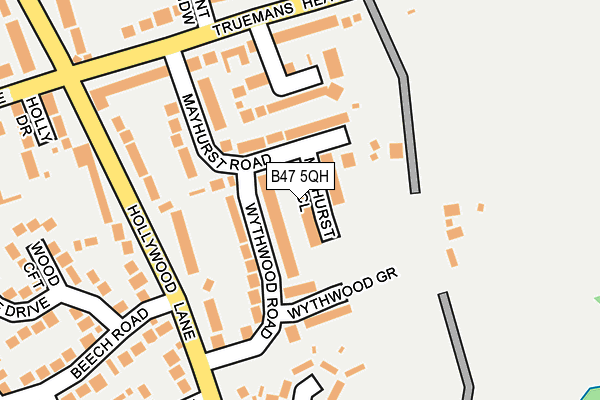 B47 5QH map - OS OpenMap – Local (Ordnance Survey)