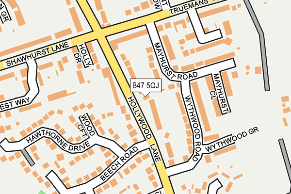 B47 5QJ map - OS OpenMap – Local (Ordnance Survey)