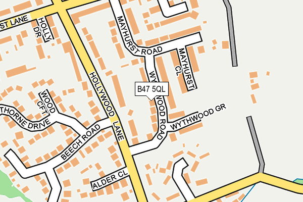 B47 5QL map - OS OpenMap – Local (Ordnance Survey)