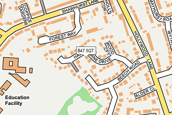 B47 5QT map - OS OpenMap – Local (Ordnance Survey)