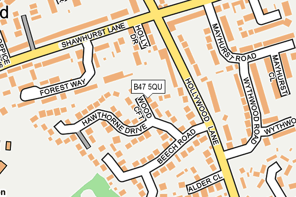 B47 5QU map - OS OpenMap – Local (Ordnance Survey)