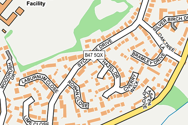 B47 5QX map - OS OpenMap – Local (Ordnance Survey)