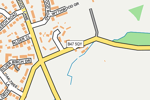 B47 5QY map - OS OpenMap – Local (Ordnance Survey)