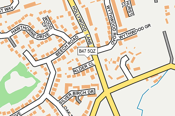 B47 5QZ map - OS OpenMap – Local (Ordnance Survey)