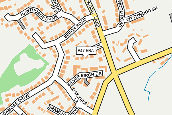 B47 5RA map - OS OpenMap – Local (Ordnance Survey)