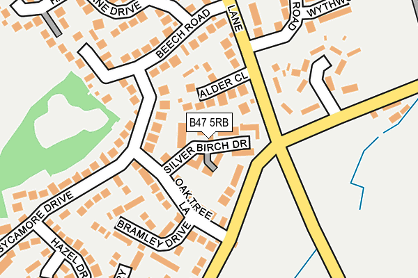 B47 5RB map - OS OpenMap – Local (Ordnance Survey)