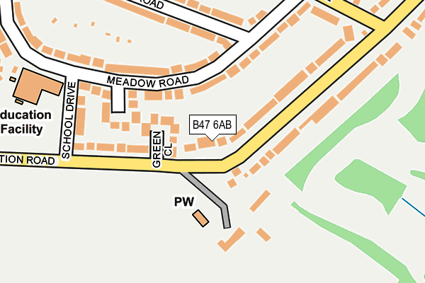 B47 6AB map - OS OpenMap – Local (Ordnance Survey)