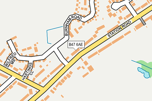 B47 6AE map - OS OpenMap – Local (Ordnance Survey)