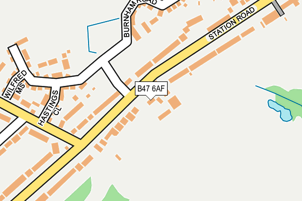 B47 6AF map - OS OpenMap – Local (Ordnance Survey)