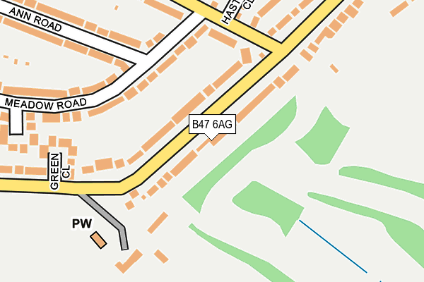 B47 6AG map - OS OpenMap – Local (Ordnance Survey)