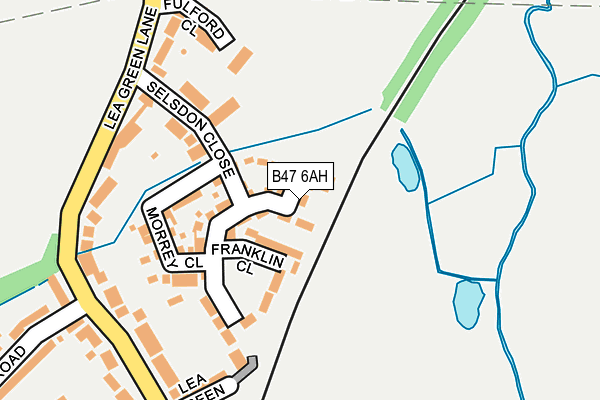 B47 6AH map - OS OpenMap – Local (Ordnance Survey)