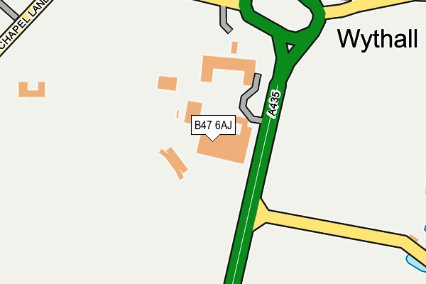 B47 6AJ map - OS OpenMap – Local (Ordnance Survey)