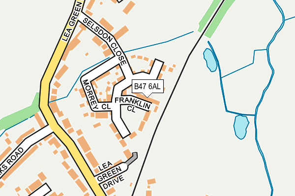 B47 6AL map - OS OpenMap – Local (Ordnance Survey)