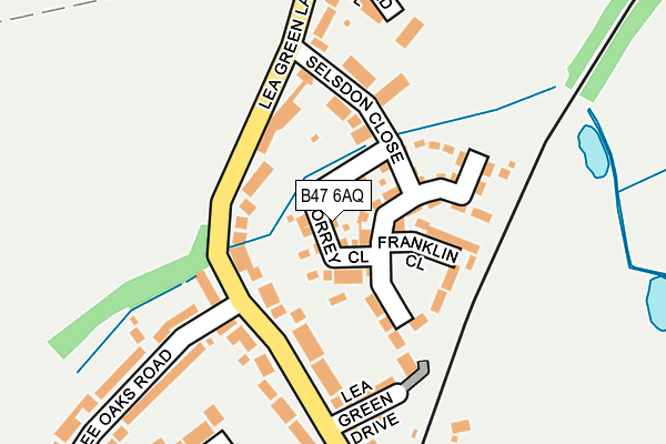 B47 6AQ map - OS OpenMap – Local (Ordnance Survey)