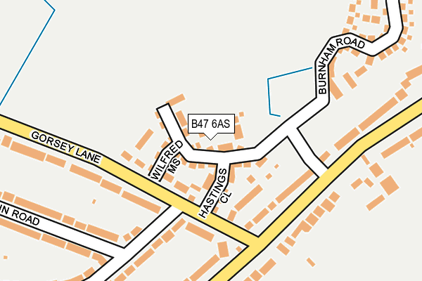 B47 6AS map - OS OpenMap – Local (Ordnance Survey)