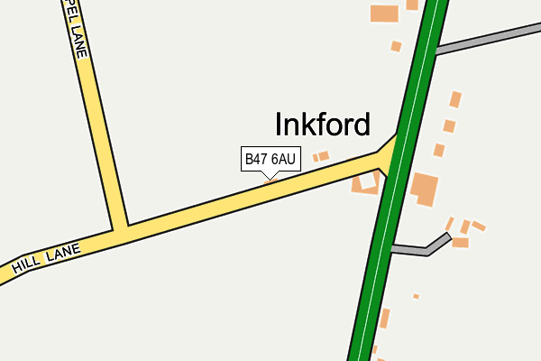 B47 6AU map - OS OpenMap – Local (Ordnance Survey)
