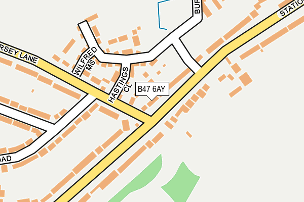 B47 6AY map - OS OpenMap – Local (Ordnance Survey)