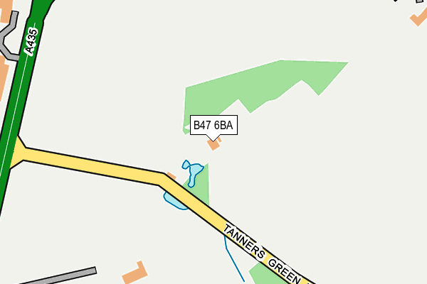 B47 6BA map - OS OpenMap – Local (Ordnance Survey)