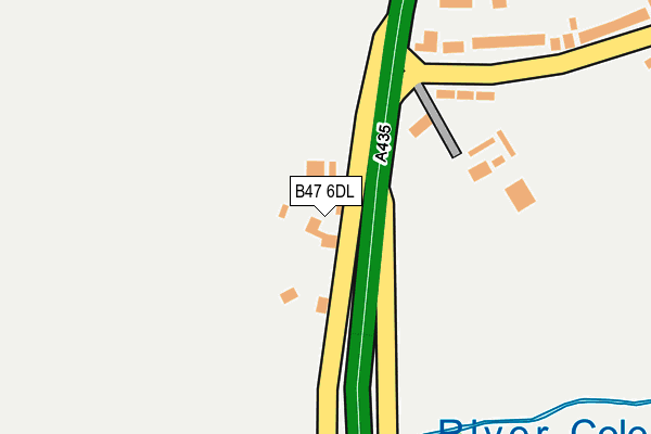 B47 6DL map - OS OpenMap – Local (Ordnance Survey)