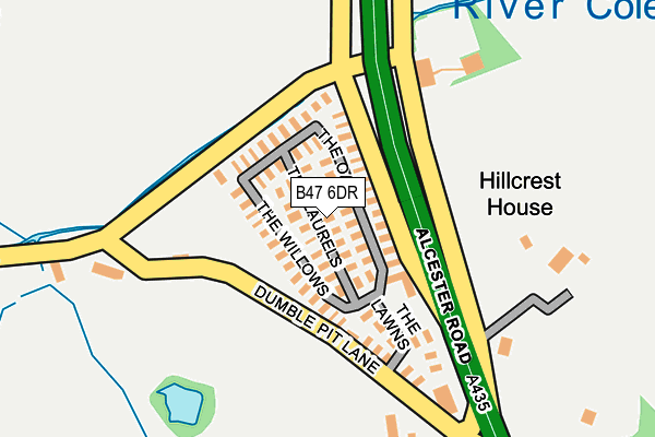 B47 6DR map - OS OpenMap – Local (Ordnance Survey)