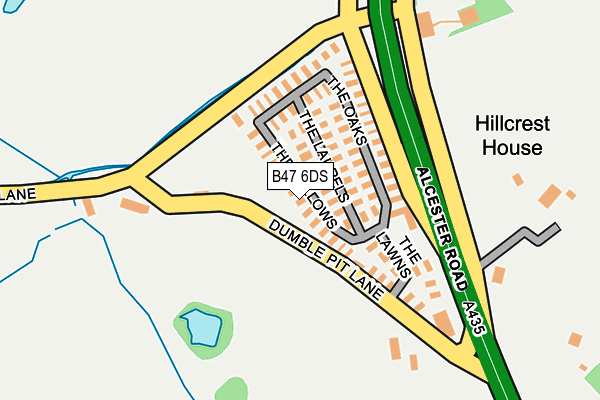 B47 6DS map - OS OpenMap – Local (Ordnance Survey)