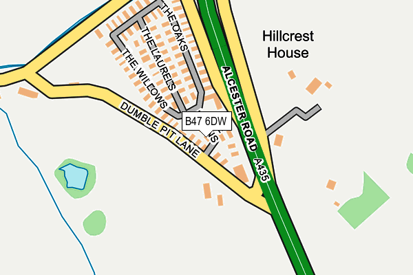 B47 6DW map - OS OpenMap – Local (Ordnance Survey)