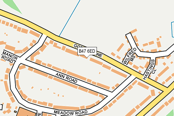 B47 6ED map - OS OpenMap – Local (Ordnance Survey)