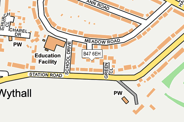 B47 6EH map - OS OpenMap – Local (Ordnance Survey)