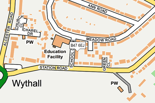 B47 6EJ map - OS OpenMap – Local (Ordnance Survey)