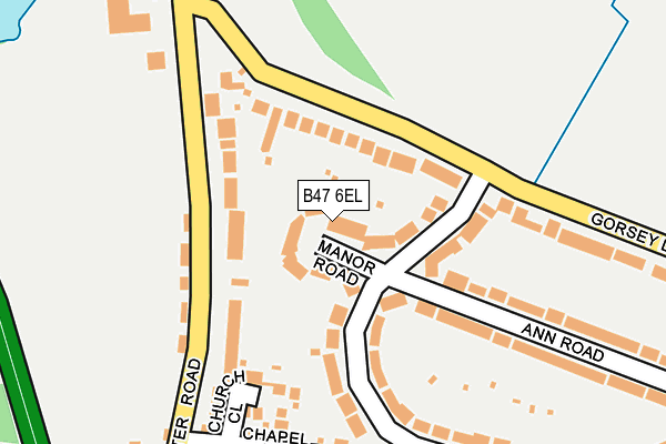 B47 6EL map - OS OpenMap – Local (Ordnance Survey)