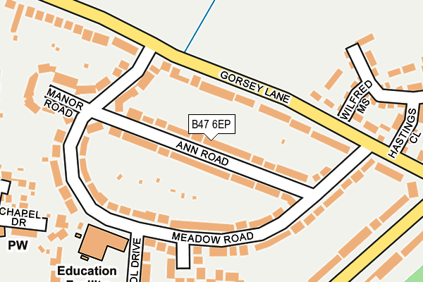 B47 6EP map - OS OpenMap – Local (Ordnance Survey)